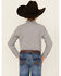 Image #4 - Wrangler Boys' Striped Print Long Sleeve Pearl Snap Western Shirt, Black/white, hi-res
