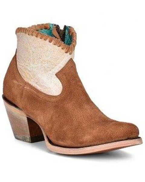 Image #1 - Corral Women's Urban Woven Shaft Western Fashion Booties - Pointed Toe , Sand, hi-res
