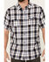Image #3 - Brothers and Sons Men's Large Plaid Short Sleeve Button-Down Western Shirt , Navy, hi-res