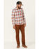 Image #2 - Flag & Anthem Men's Pagedale Vintage Wash Plaid Long Sleeve Button-Down Western Shirt, Rust Copper, hi-res