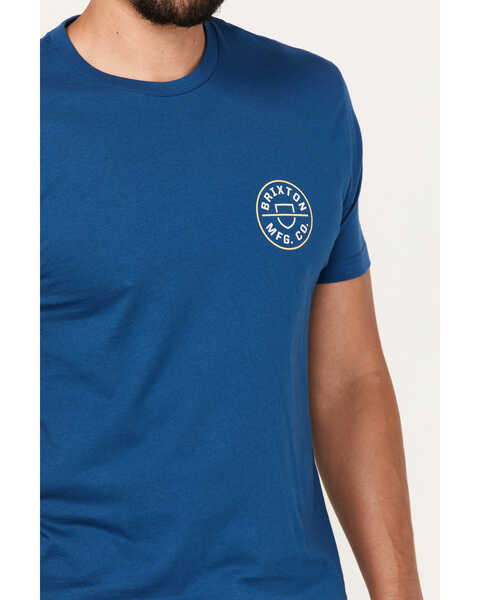 Image #2 - Brixton Men's Crest II Logo Graphic T-Shirt , Blue, hi-res