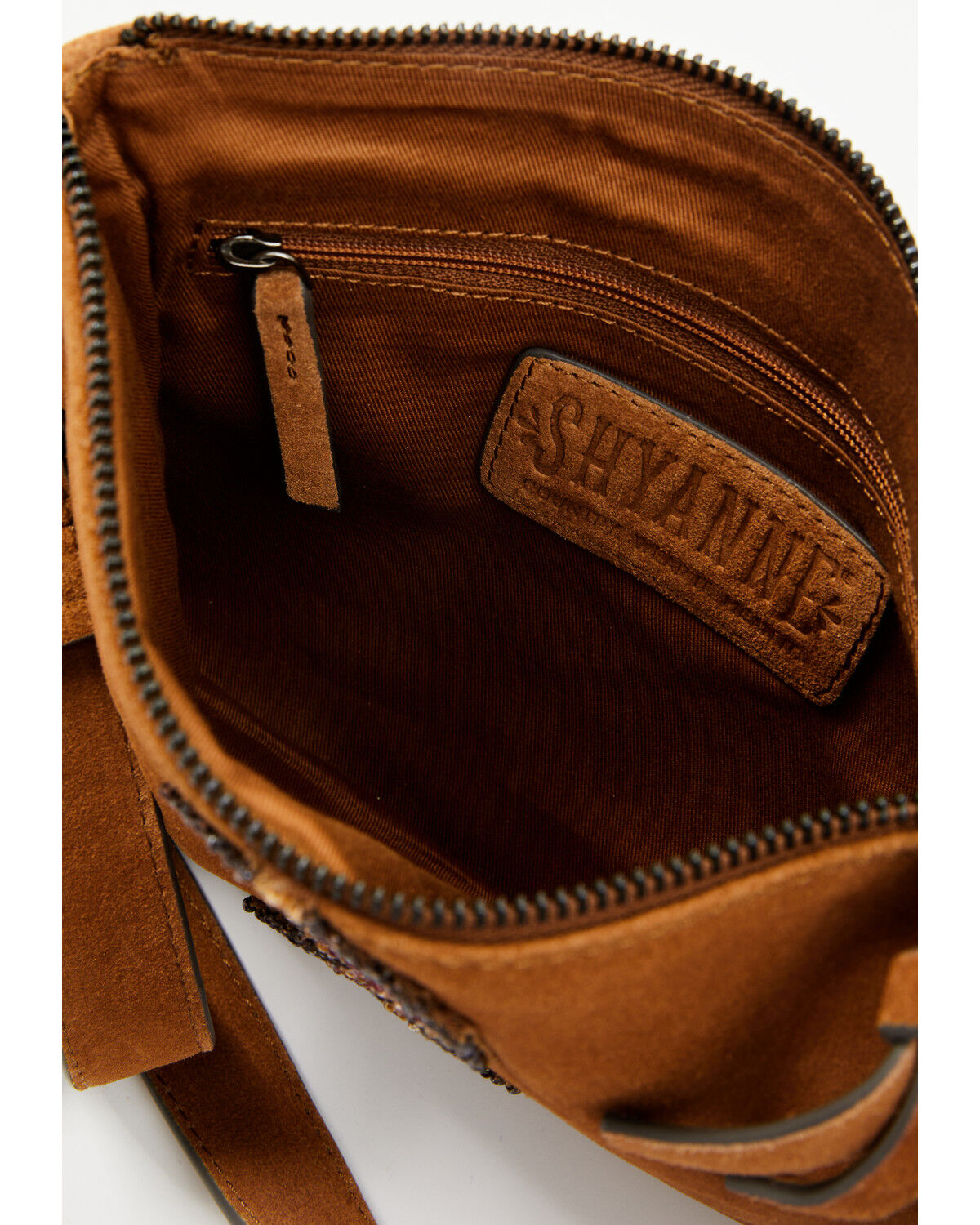 Image #4 - Shyanne Women's Sierra Suede Crossbody Bag, Brown, hi-res