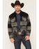 Image #1 - Cripple Creek Men's Woolish Southwestern Print Trucker Jacket, Charcoal, hi-res
