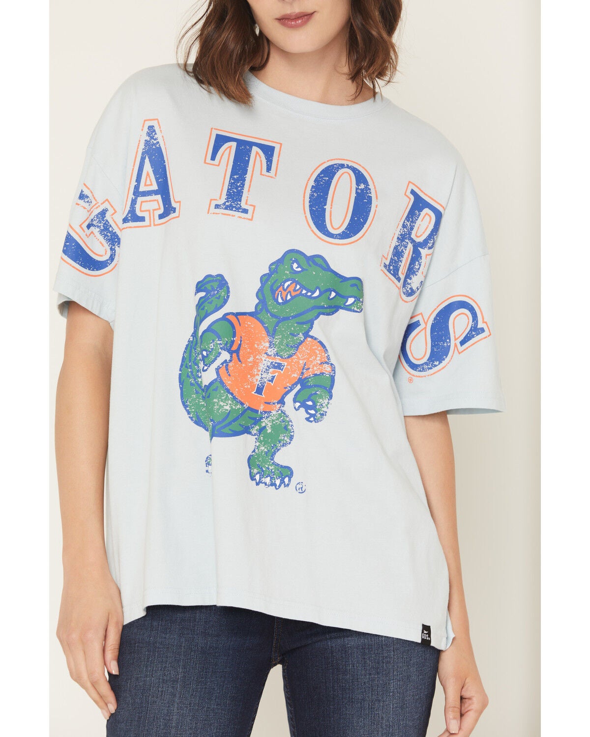 Image #3 - Gameday Women's UF Southern Split Short Sleeve Graphic Tee, Light Blue, hi-res