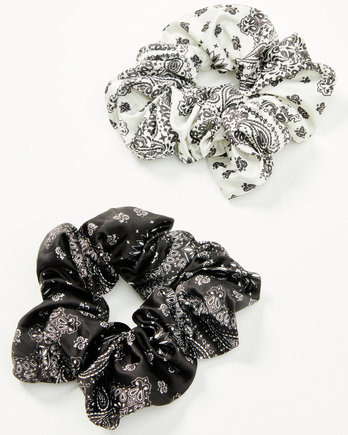 Image #3 - Idyllwind Women's Bellshire Oversized Scrunchies - 2 Piece, Black/white, hi-res