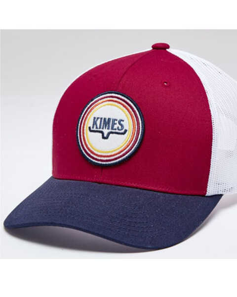 Image #1 - Kimes Ranch Men's Red Super Sonic Logo Patch Mesh-Back Ball Cap, Red, hi-res