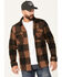 Image #1 - Brixton Men's Bowery Arctic Plaid Print Long Sleeve Snap Stretch Flannel Shirt, Brown, hi-res