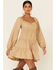 Image #1 - HYFVE Women's Khaki Tiered Mini Dress, , hi-res