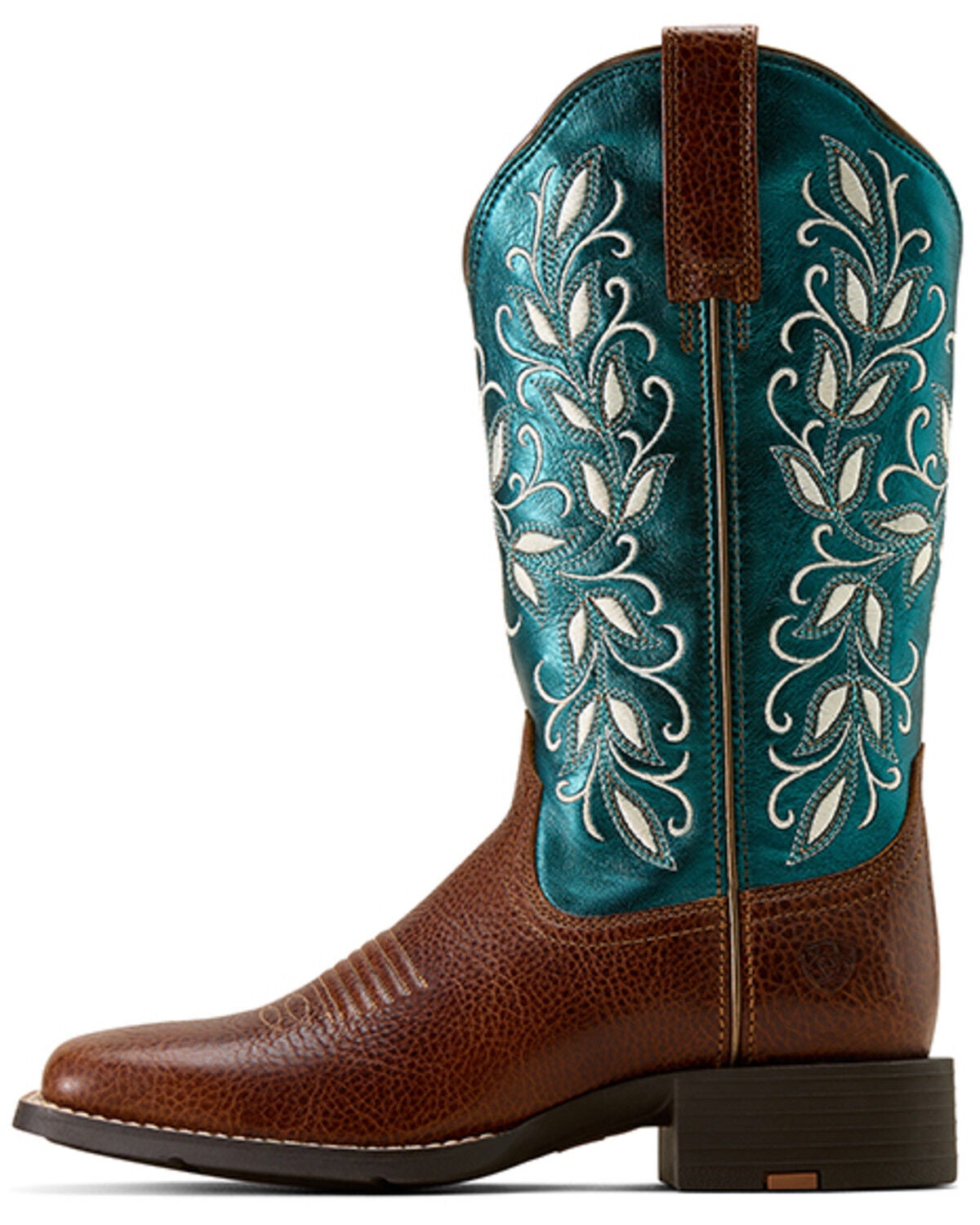 Image #2 - Ariat Women's Round Up Holly Performance Western Boots - Broad Square Toe, Brown, hi-res