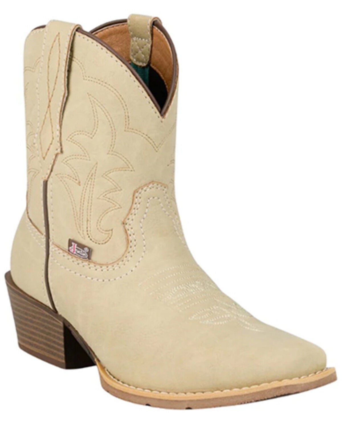 Justin Women's Dee Western Booties - Square Toe, Ivory, hi-res