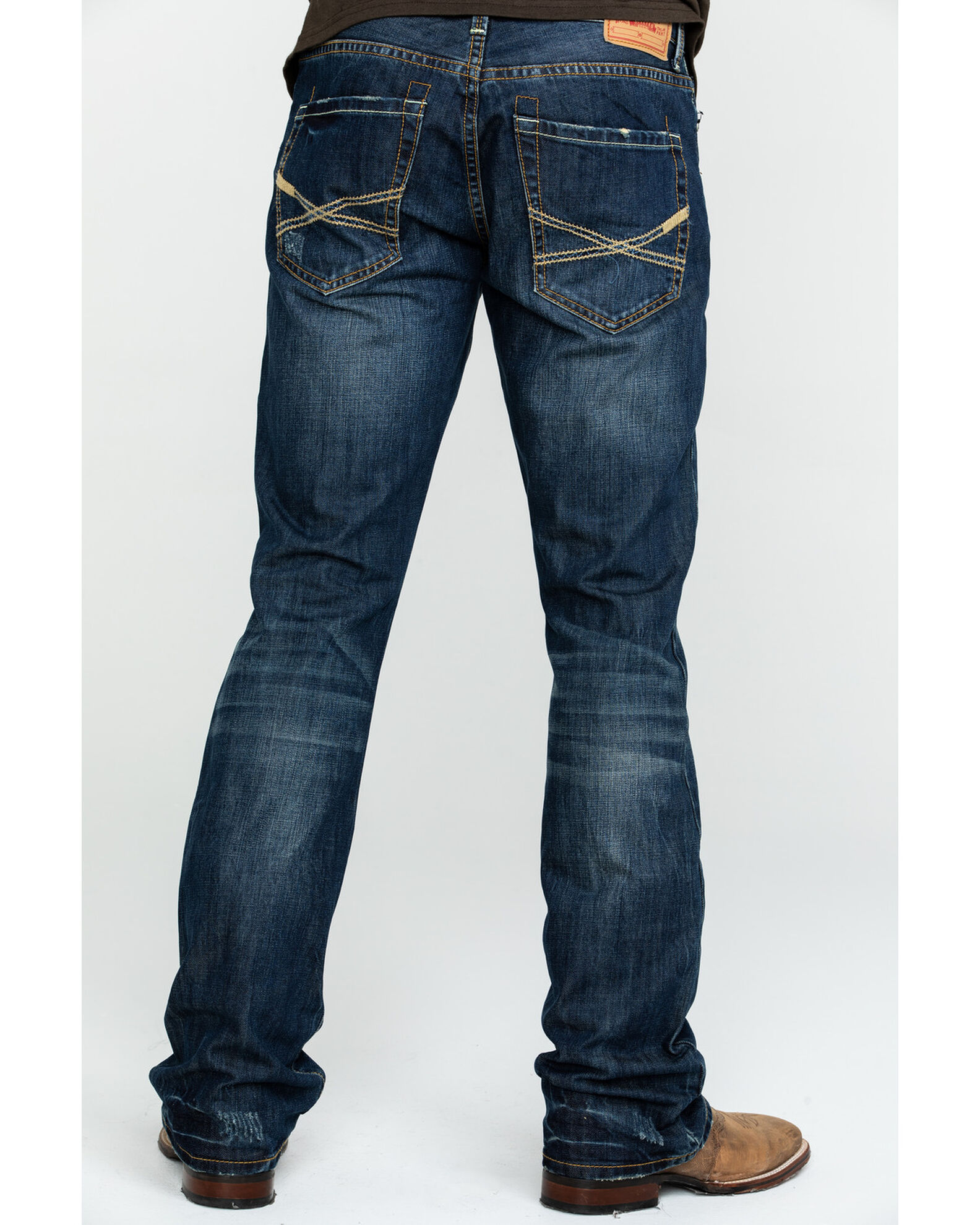 Image #1 - Stetson Rock Fit X Stitched Jeans, Dark Stone, hi-res