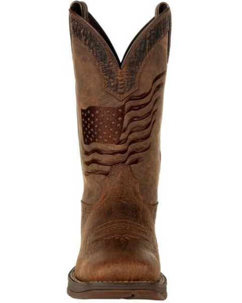 Image #5 - Durango Men's Rebel Brown Flag Western Performance Boots - Square Toe, Brown, hi-res