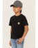 Image #2 - Carhartt Little Boys' Solid Short Sleeve Pocket T-Shirt, Black, hi-res