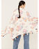 Image #4 - Angie Women's Floral Print Tassel Kimono, Ivory, hi-res