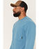 Image #2 - Hawx Men's Forge Solid Long Sleeve Pocket Work T-Shirt, Blue, hi-res