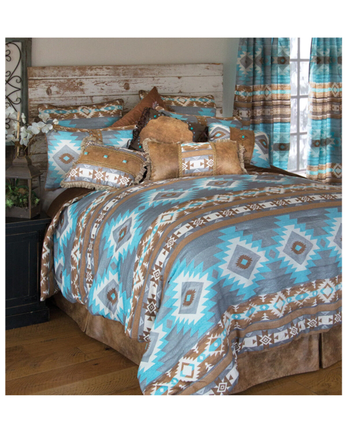 Image #1 - Carstens Home Mesa Daybreak 5-piece Queen Comforter Set, Blue, hi-res