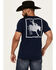 Image #4 - RANK 45® Men's Elliot Cowboy Short Sleeve Graphic T-Shirt, Navy, hi-res