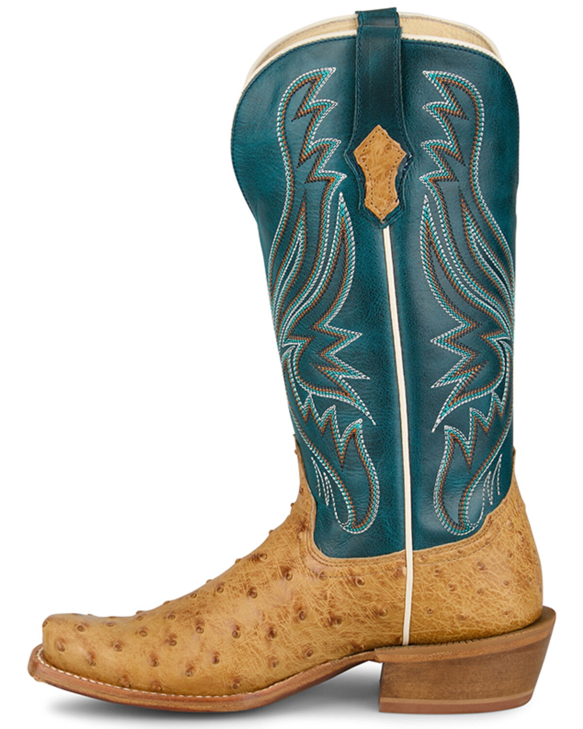 Image #3 - Tony Lama Women's Zaire Exotic Full Quill Ostrich Western Boots - Square Toe, Tan, hi-res