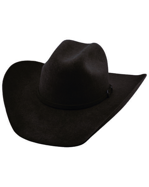 Justin Men's 6X Black Kermit Western Felt Hat , Black, hi-res