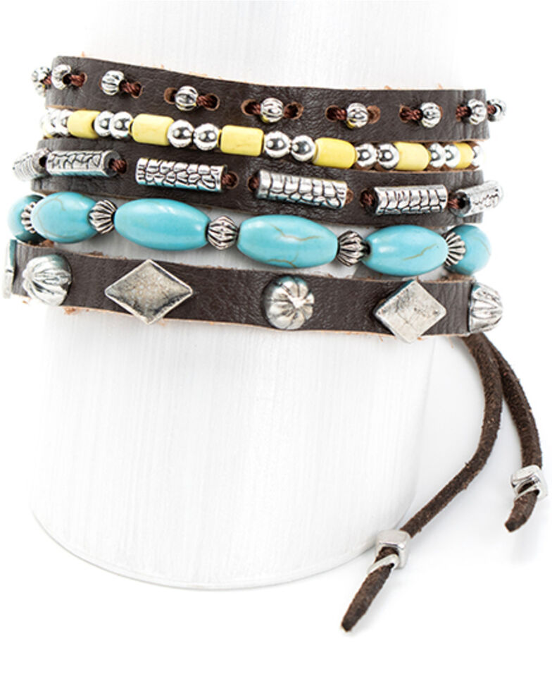 Cowgirl Confetti Women's Fall To Pieces Cuff Bracelet, Brown, hi-res
