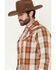 Image #2 - Moonshine Spirit Men's Rusty Nail Plaid Print Long Sleeve Snap Western Shirt, Rust Copper, hi-res