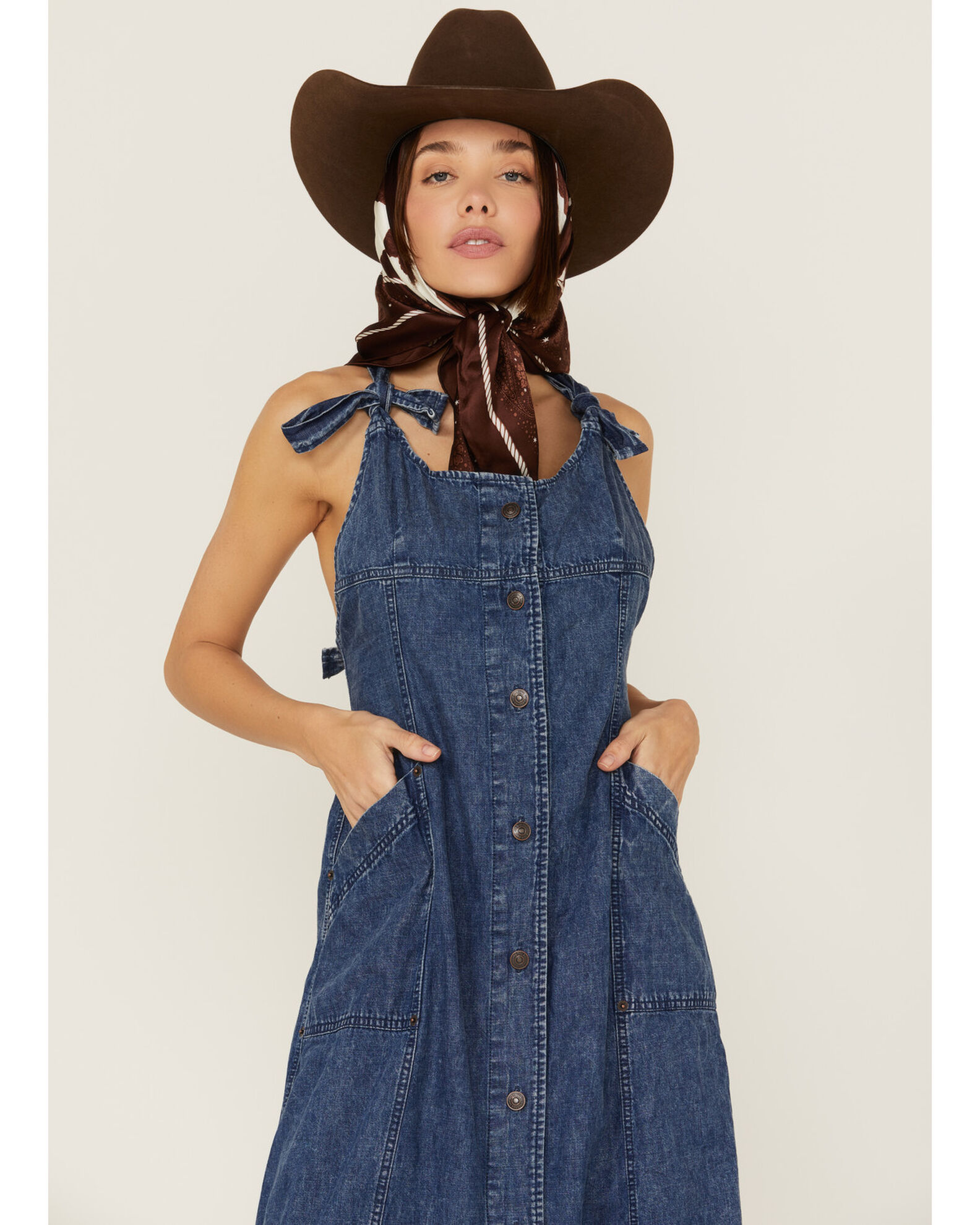 Womens denim sale midi dress