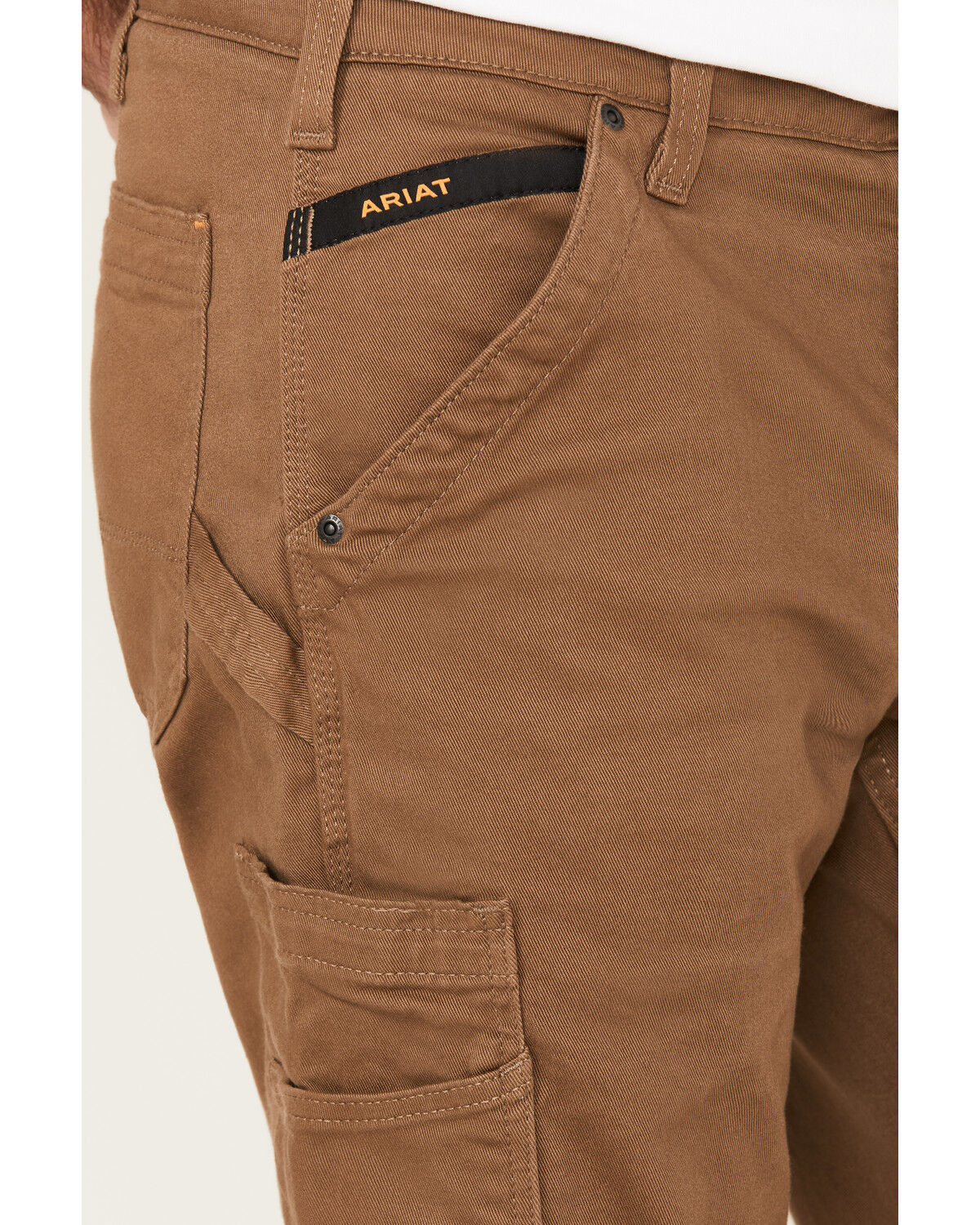 Image #2 - Ariat Men's Rebar M4 Washed Twill Dungaree Work Pants, Beige/khaki, hi-res