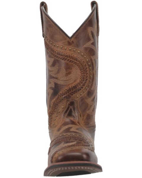 Image #4 - Laredo Women's Charli Performance Western Boots - Broad Square Toe , Distressed Brown, hi-res