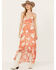Wild Moss Women's Floral Patchwork Maxi Dress, Rust Copper, hi-res