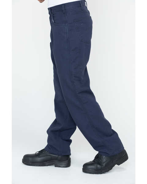 Image #3 - Carhartt Men's FR Canvas Work Pants, Navy, hi-res