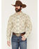 Image #1 - Ariat Men's Stephon Southwestern Striped Long Sleeve Button-Down Western Shirt, Cream, hi-res