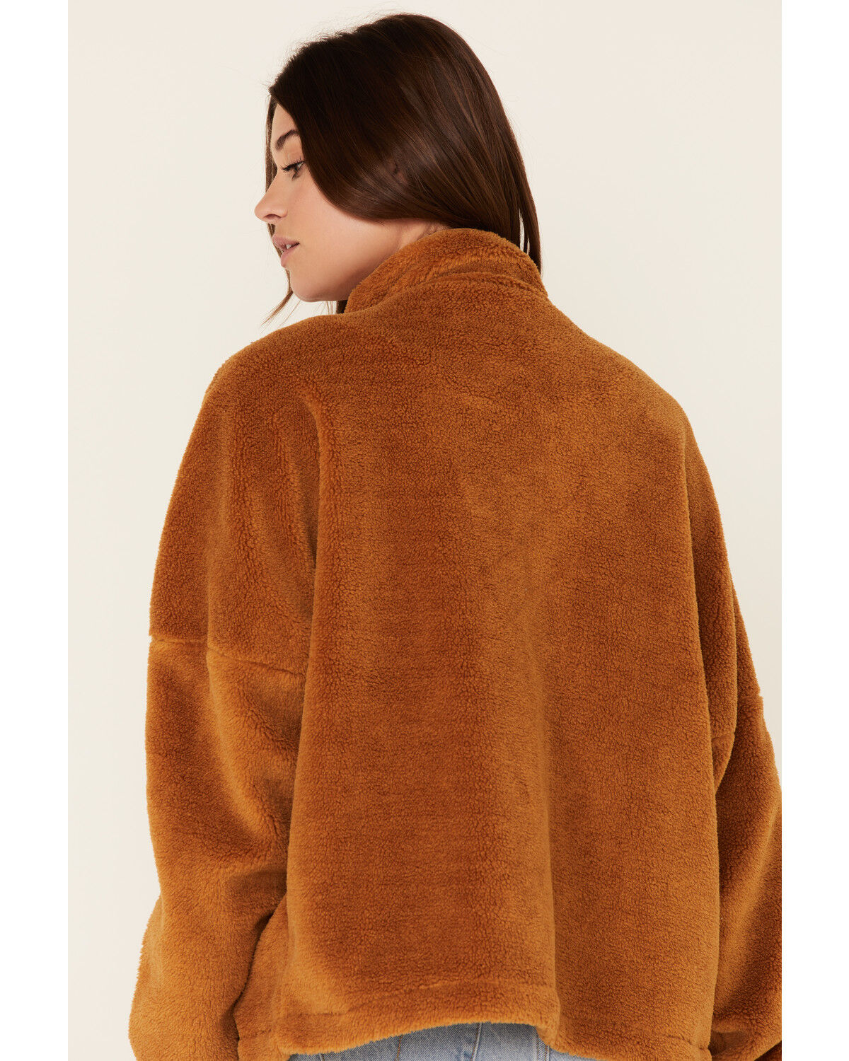 Image #5 - Very J Women's Sherpa Lined Corduroy Zip-Front Jacket, Camel, hi-res