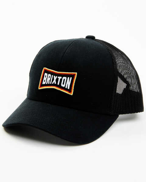 Brixton Men's Truss Logo Ball Cap, Black, hi-res