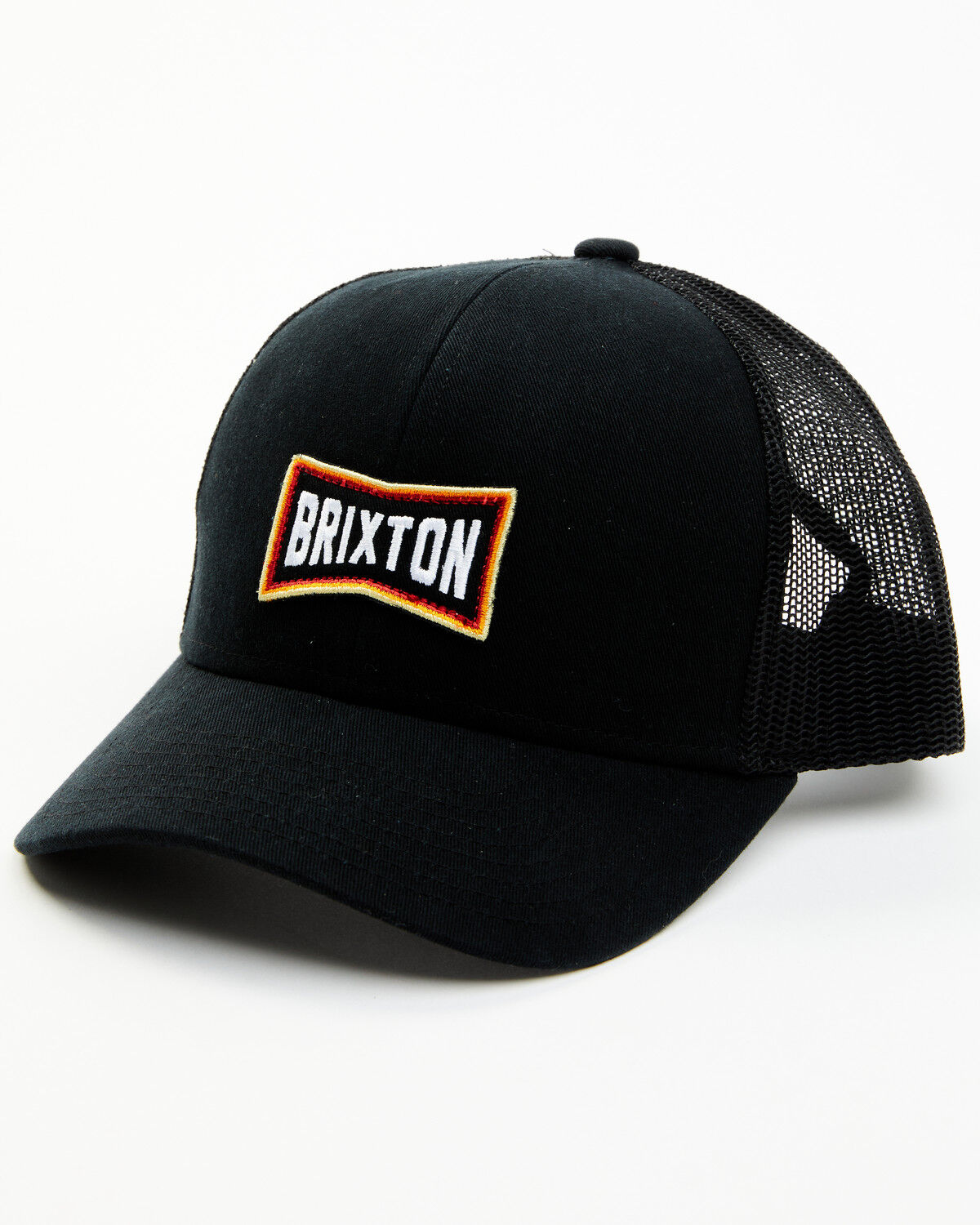 Image #1 - Brixton Men's Truss Logo Ball Cap, Black, hi-res