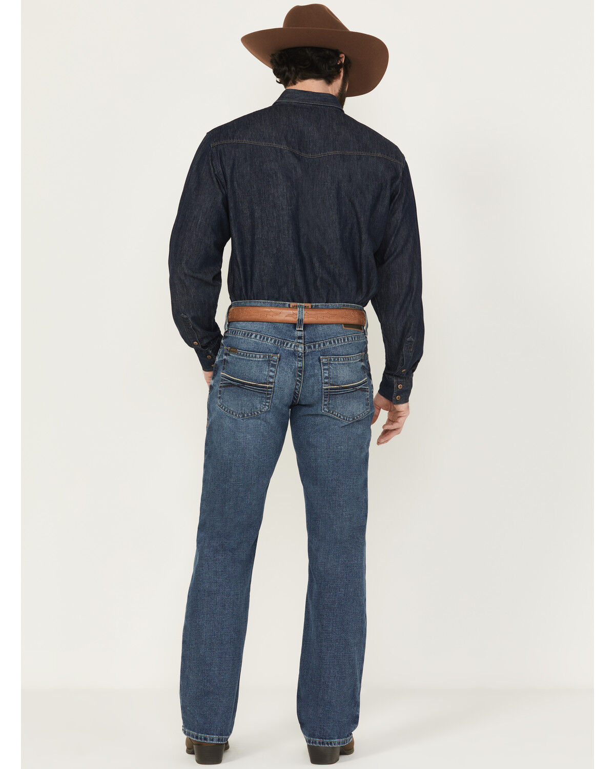 Image #3 - Ariat Men's M4 Andrew Medium Wash Relaxed Bootcut Stretch Denim Jeans, Medium Wash, hi-res