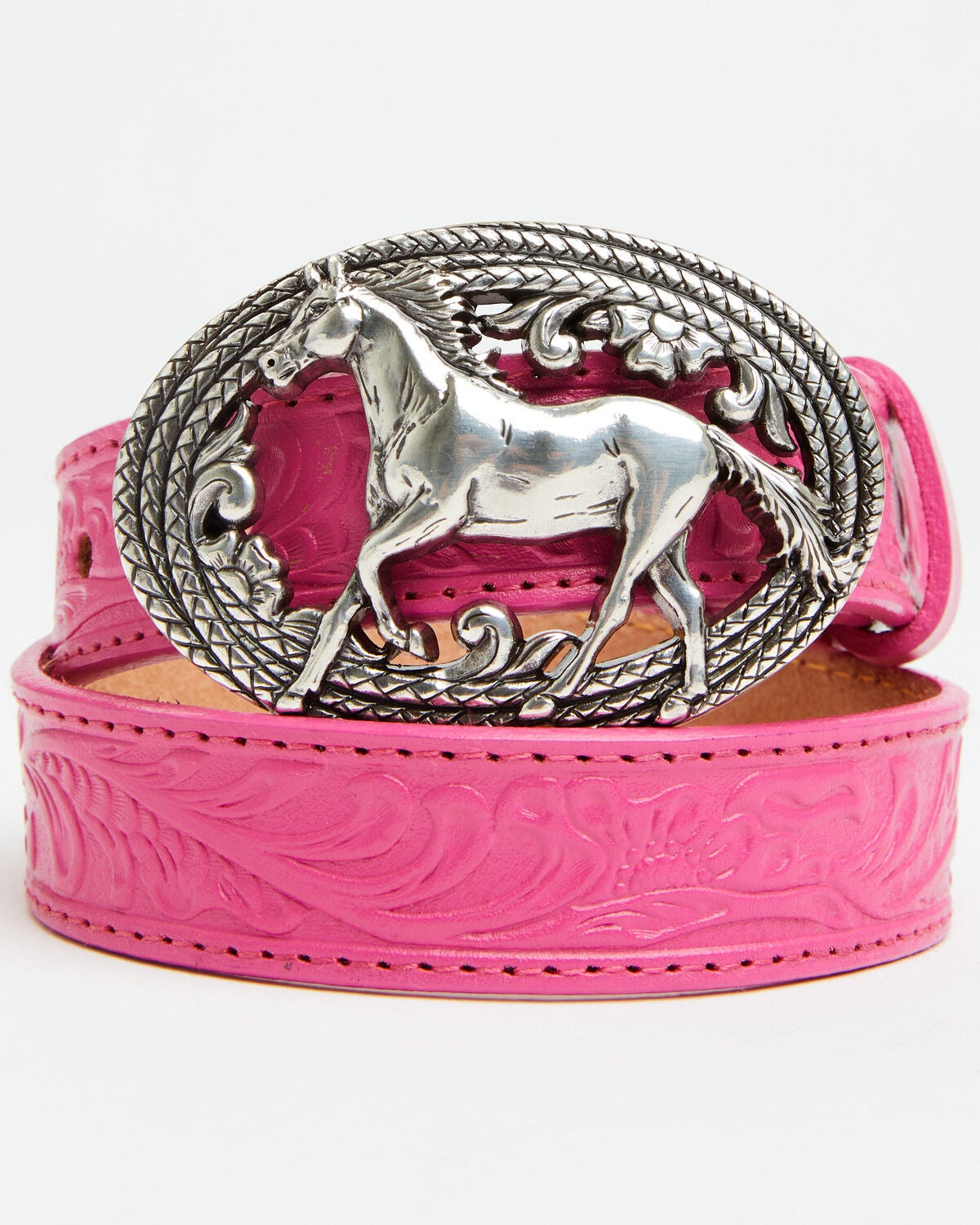 Justin Girls' Pink Lil Beauty Belt, Pink, hi-res