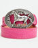 Image #1 - Justin Girls' Pink Lil Beauty Belt, Pink, hi-res