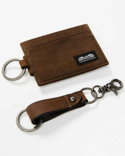 Brothers and Sons Men's Brown Key Chain & Wallet, Brown, hi-res