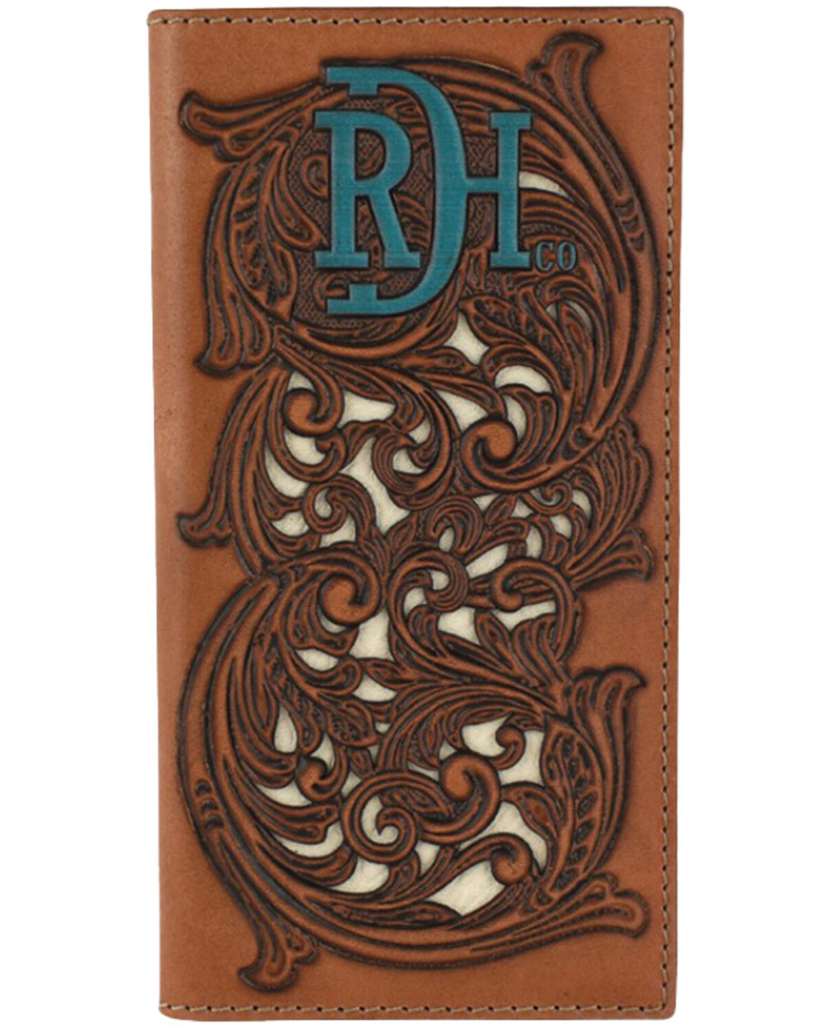 Image #1 - Red Dirt Hat Men's Tooled Rodeo Wallet, Brown, hi-res