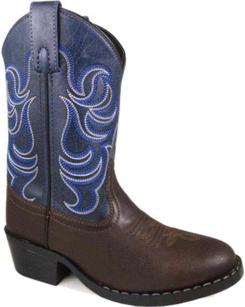 Smoky Mountain Boys' Monterey Western Boot - Round Toe, Brown, hi-res