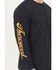 Image #3 - Thorogood Men's USA Logo Long Sleeve Work T-Shirt, Dark Blue, hi-res