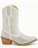 Image #2 - Dingo Little Girls' Silver Dollar Embellished Western Boots - Snip Toe, Silver, hi-res