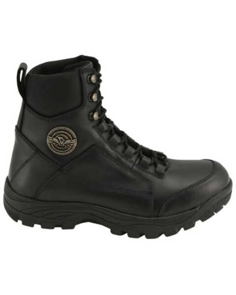 Image #2 - Milwaukee Leather Men's Lace-Up Tactical Boots Round Toe - Extended Sizes, Black, hi-res
