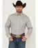 George Strait by Wrangler Men's Geo Print Long Sleeve Button-Down Western Shirt, Tan, hi-res
