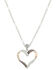 Image #1 - Montana Silversmiths Women's Facets Of Love Rose Gold Heart Necklace, Silver, hi-res
