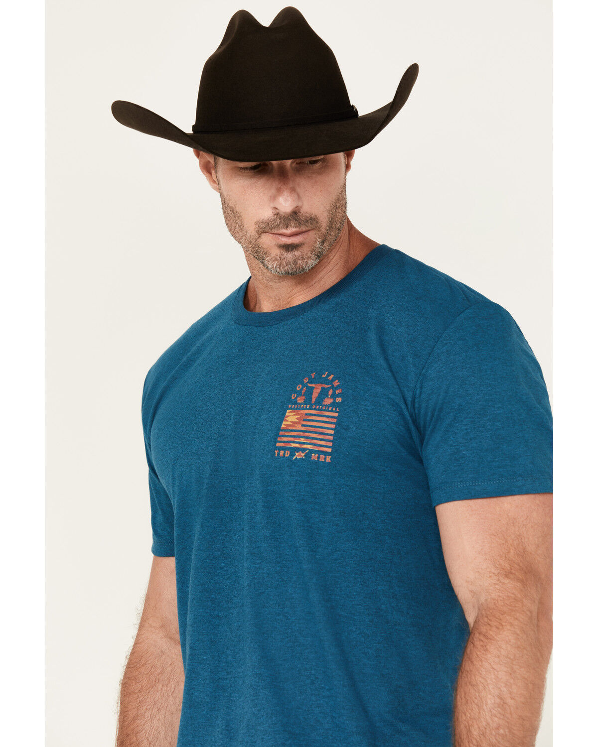 Image #4 - Cody James Men's Barbed Cowboy Short Sleeve Graphic T-Shirt, Teal, hi-res