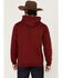 Image #4 - Riot Society Men's Boot Barn Exclusive Bucking Bronco Embroidered Hooded Sweatshirt, Burgundy, hi-res