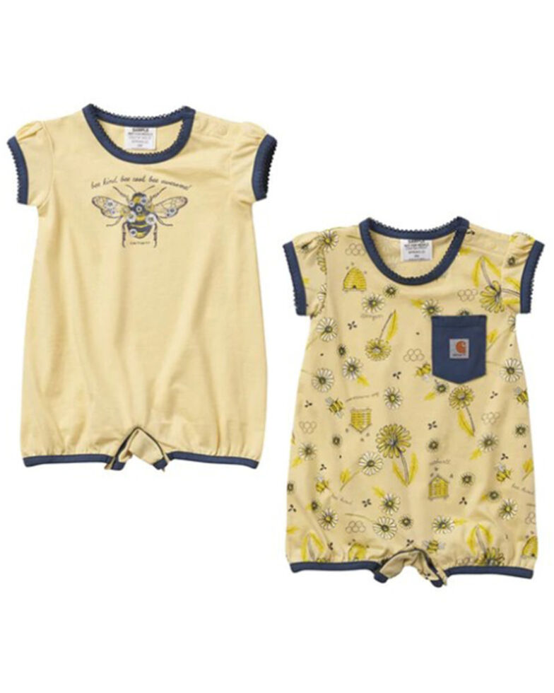 Carhartt Infant Girls' Daisy & Bee Romper Set - 2-piece, Yellow, hi-res