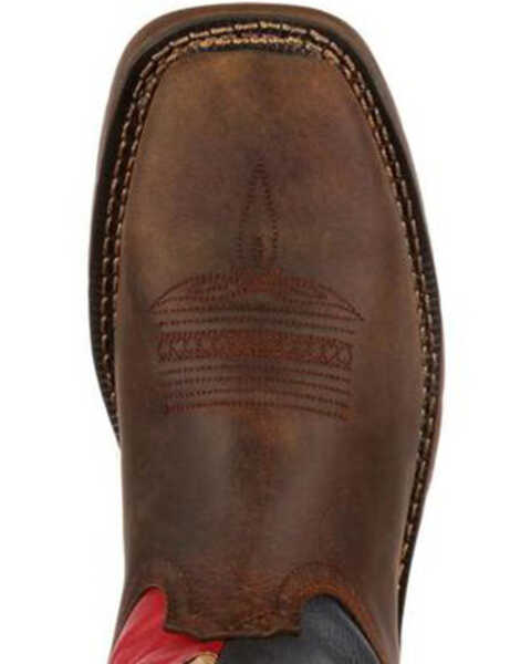 Image #5 - Durango Rebel Men's Texas Flag Western Boots - Steel Toe, Brown, hi-res