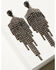 Image #2 - Wonderwest Women's Gem Fringe Earrings , Pewter, hi-res